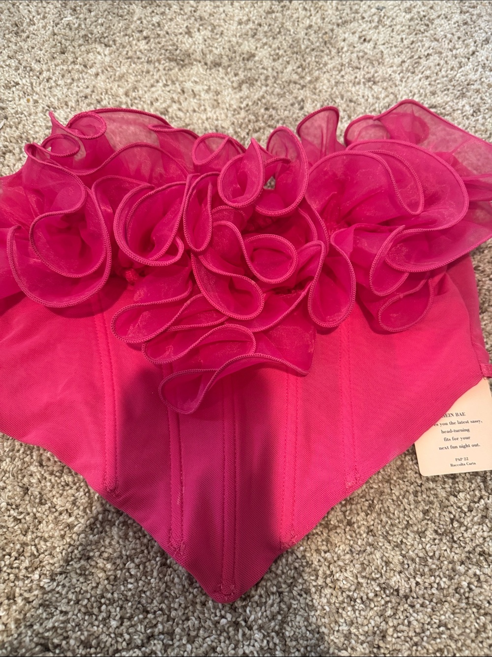 Hot Pink Ruffled Top